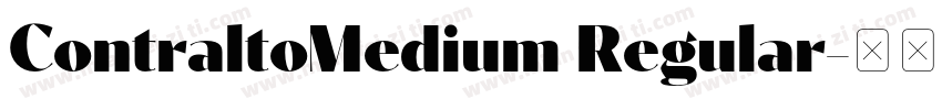 ContraltoMedium Regular字体转换